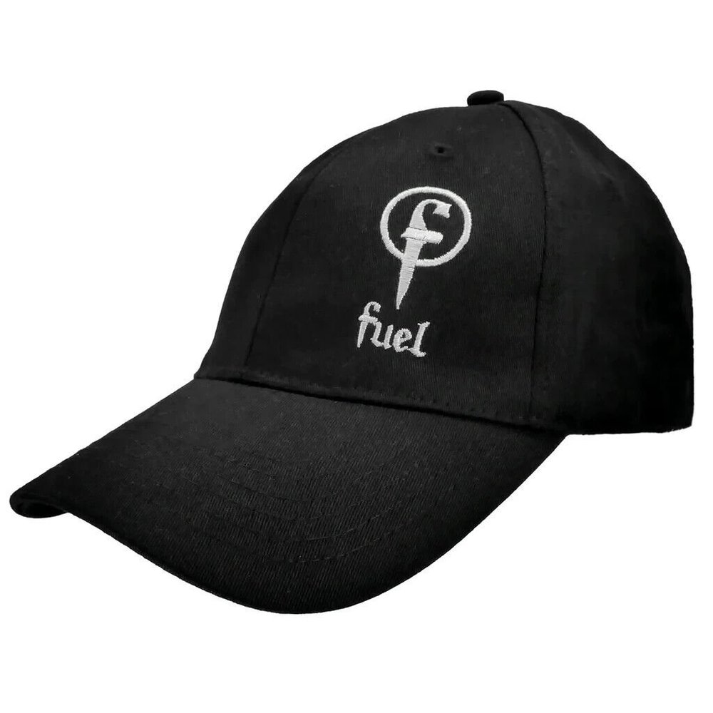 FUEL Mens Fuel Embroiderd Graphic Black Flexfit Cap Hat New Size L/XL